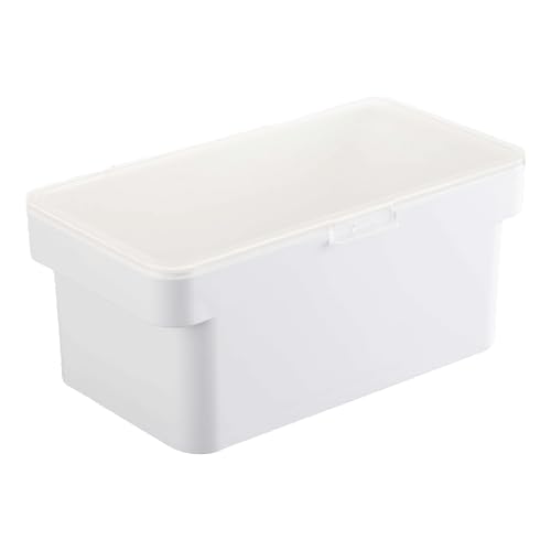 YAMAZAKI Home Tower Airtight Pet Food Storage Container - Cat And Dog Food Holder Bin With Transparent Lid And Handle - Small - Polypropylene - 0.8 Gallons, 3 Liters - color: White, size: Small