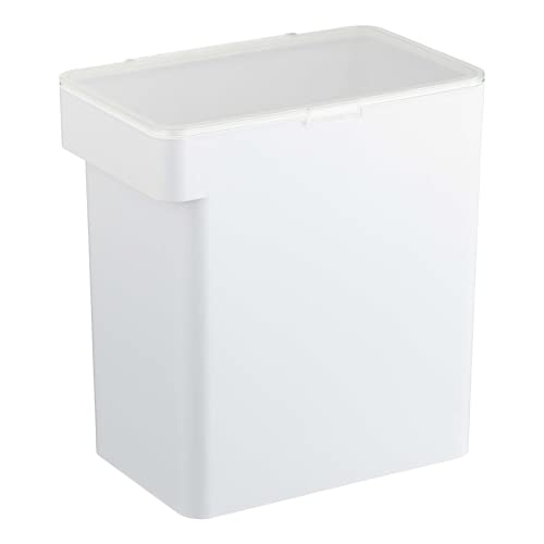 Yamazaki Home Airtight Pet Food Storage Container - Cat and Dog Food Holder Bin with Transparent Lid and Handle PolypropyleneLargeWhite - color: White, size: Large