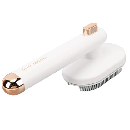 90° Rotatable Cat Brush with Curved High-Density Needle Teeth for Gentle Pet Hair Removal – White, Compatible with Cats and Dogs