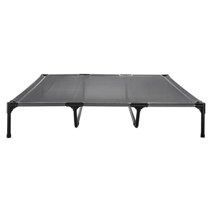 VEVOR Elevated Dog Bed for Large Dogs, Portable Raised Dog Cot with Steel Metal Frame and Breathable Teslin Mesh, Indoor & Outdoor Pet Cooling Raised Hammock Bed, XL, Gray - size: XL-No Pillow