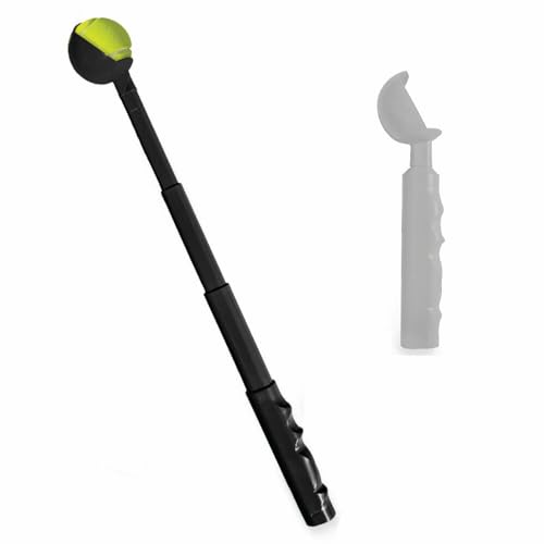 Kompact9 | Retractable Pocket-Sized Ball Launcher, Eco-Friendly & Portable Dog Fetch Toy, Made from Recycled Plastic, UK Designed, Fits Standard Tennis Balls Perfect Dog Exercise Equipment | Black