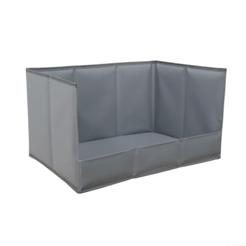 Foldable Dog Grass Pad with Tray, High Walls Pee Potty Trainer Large Medium Small Dogs, Portable Artificial Turf Mat, Control, Gray(Gray L) - size: Gray L