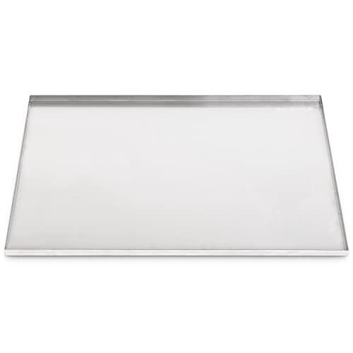 Pinnacle Systems (Galvanized, 22.84" L X 16.6" W X 1") Metal Replacement Dog Crate Pan Chew Proof Crack Proof Pet Kennel Tray Central Dog Crate Pan Pet Supplies - size: 23.0"L x 17.0"W x 1.0"H