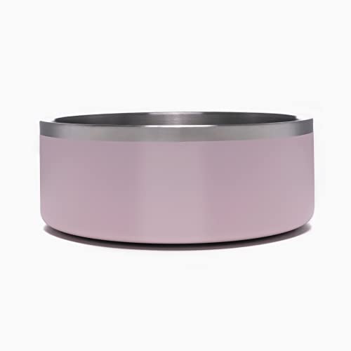 4Knines Stainless Steel Dog Bowl – Heavy Duty Non-Slip Large Pet Food and Water Bowl for Dogs and Puppies, Double-Walled, Spill Resistant, Rust Proof, Easy Clean, 64oz Capacity - Pink - color: Pink