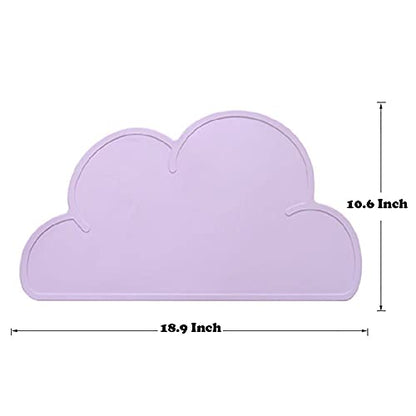 Love Dream Silicone Pet Feeding Food Mat with Raised Edge, Anti-Slip Waterproof Pet Bowl Mat Placemat for Dog and Cat (Purple) - color: Purple