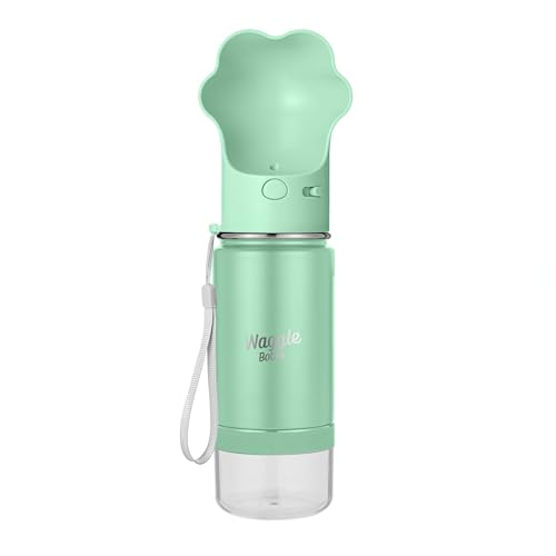 Stainless Steel Dog Travel Water Bottle, Vacuum Insulated Portable Dog Water Dispenser, Drink Cup and Snack Container On The Go, Outdoor Walking, Hiking, Travel (Mint)