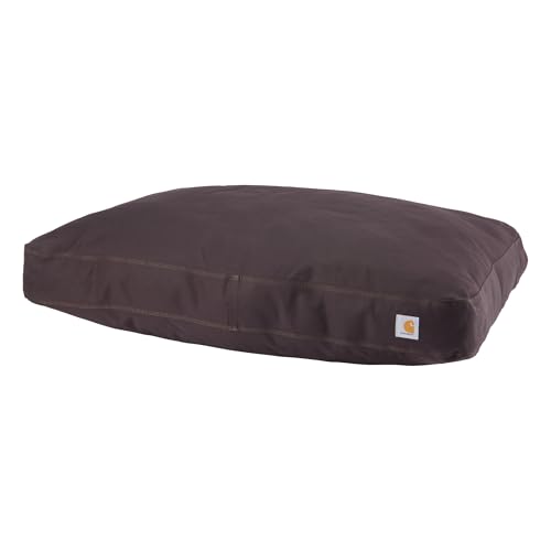 Carhartt Durable Canvas Pet Bed, Water Resistant Firm Duck Dog Bed, Deep Wine, Large - color: Deep Wine, size: Large