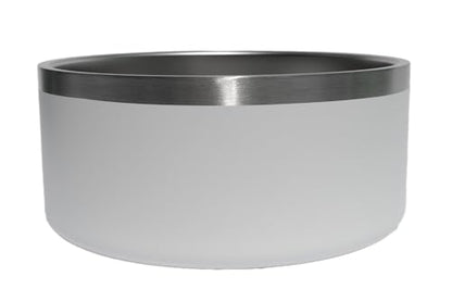Custom Dog Bowl with Paws and Name - Engraved, Nonslip, Personalized, Custom Cat Bowl, 304 Stainless Steel, Feeding, Pet Supplies (White, Large -64oz) - color: White, size: Large -64oz