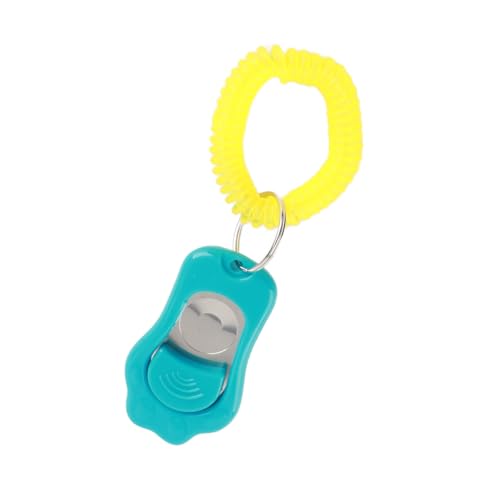 Zerodis titleAdjustable 3 Gears Pet Dog Training Clicker Claw Shaped with Wrist Strap for Cats Birds (Sky Blue) - color: Sky Blue