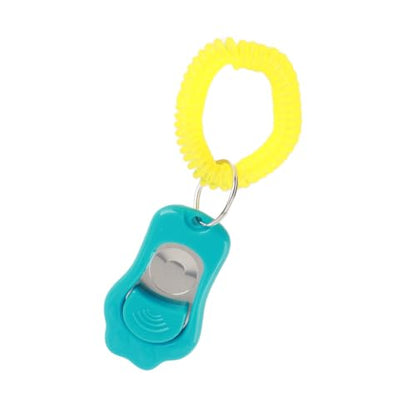 Zerodis titleAdjustable 3 Gears Pet Dog Training Clicker Claw Shaped with Wrist Strap for Cats Birds (Sky Blue) - color: Sky Blue