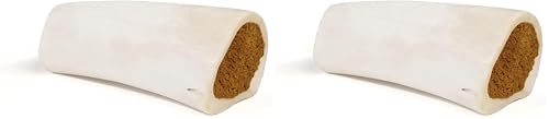 Cadet Stuffed Shin Bone, Long-Lasting Dog Chew Bones for Aggressive Chewers, High Protein Filled Bone Dental Chew for_Dogs, Peanut Butter Flavor Filling, 5-6" for Large Dogs (Pack of 2) - size: 1 Count (Pack of 2)