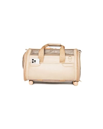 MOOR NYC Luxury Made Travel Bag. A Unique Pet Travel Bag Design for Dogs or Cats. TSA Approved (Cream Luxury Travel Bag) - color: Cream Luxury Travel Bag