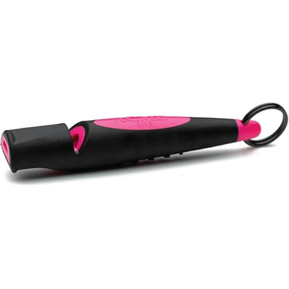 ACME Alpha 211.5 Professional Dog Training Whistle with Enhanced Ergonomic Grip. BPA-Free Plastic. 110 dBA. Long Range. Standardized Frequency. Weatherproof. Made in the UK (Black on Day Glow Pink) - color: Black on Day Glow Pink