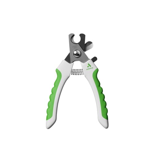 Andis 68575 Animal Nail Cutter for Small Breeds - Stainless Steel Blades with Sharp Efficiency - Designed for Repeated Use & Recommended by Pet Trainers – Medium Size & White/Green (Pack of 12) - size: Pack of 12, style: New Version