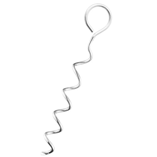 TOYANDONA Spiral Dog Ground Anchor Heavy Duty Steel Dog Tie Out Stake with Handle Portable Outdoor Pet Ground Stake for Camping and Yard Tethering
