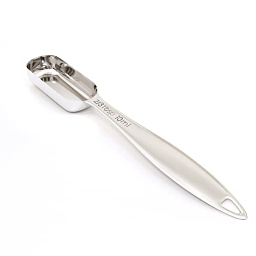 1PCS 2/3Tablespoon (2tsp, 10ml) Single Measuring Spoon, Individual Stainless Steel Long Handle Measure Teaspoon Only - size: 2/3tbsp|2tsp|10ml|1/3oz