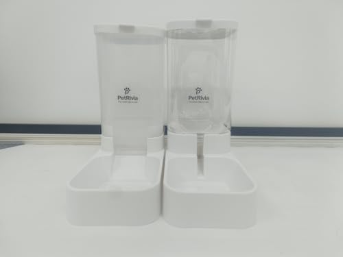 Automatic cat Feeder and Water Dispenser, Dog Food and Water Bowl Set, Gravity cat Feeder, Automatic Dog Water Dispenser, pet Feeding Station, cat Food and Water Bowl Set - Large Size (2.1kg/3.8L) - size: 2.1kg Food * 3.8L Water (large)
