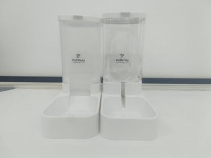Automatic cat Feeder and Water Dispenser, Dog Food and Water Bowl Set, Gravity cat Feeder, Automatic Dog Water Dispenser, pet Feeding Station, cat Food and Water Bowl Set - Large Size (2.1kg/3.8L) - size: 2.1kg Food * 3.8L Water (large)