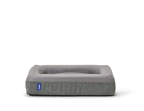 Casper Dog Bed, Plush Memory Foam, Small, Gray, 26.0"L x 19.0"W x 6.0"Th - color: Gray, size: Small