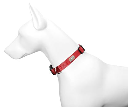 Red Dog Collar Basic Adjustable Dog Collars for Puppy Small Medium Large Dogs Girls with Breathable Quick Release Nylon Pet Collar - color: Red, size: Small,Neck 10-14.5"(Pack of 1)