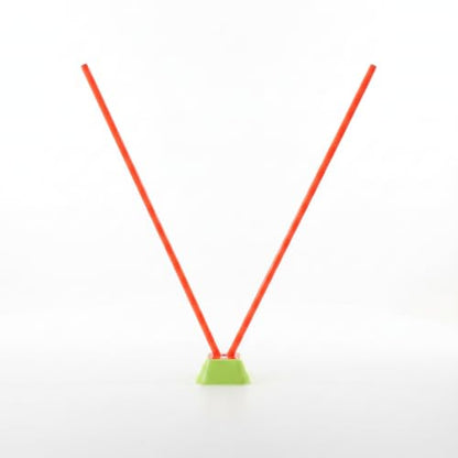 Telescopic Agility Poles for Basketball Training, Slalom Poles, Sports Training Sticks, & Training Equipment with Three-Hole Base - style: Three-hole base + 2 thickened poles