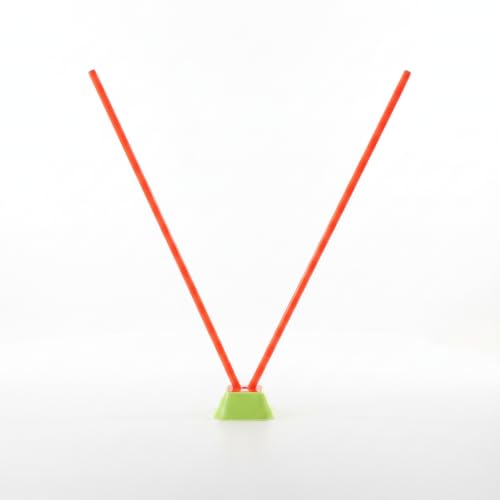 Telescopic Agility Poles for Basketball Training, Slalom Poles, Sports Training Sticks, & Training Equipment with Three-Hole Base - style: Three-hole base + 2 thickened poles