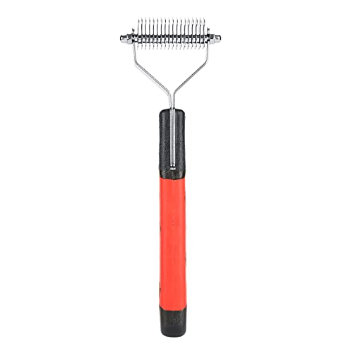 Dematting Comb For Dogs, Dog Hair Mat Remover Deshedding Dog Brush Pin Grooming Deshedding Tool Stainless Steel Pet Hair Comb For Long Haired Dogs and Cats, Knot Removal (M377-10) (M337-13) (M377-18)