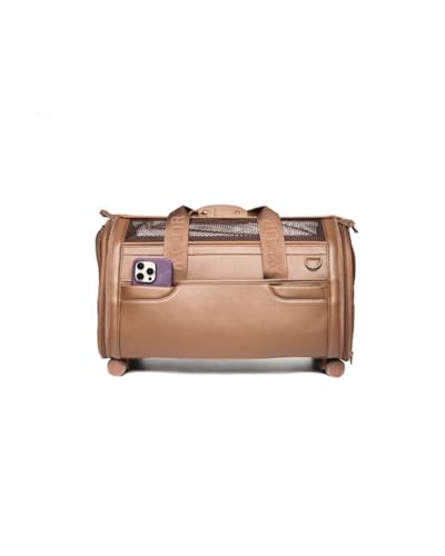MOOR NYC Luxury Made Travel Bag. A Unique Pet Travel Bag Design for Dogs or Cats. TSA Approved (Cocoa Luxury Travel Bag) - color: Cocoa Luxury Travel Bag