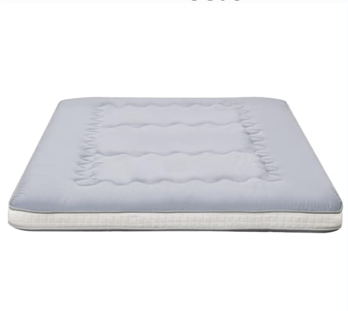 Dr.Futon Japanese Floor Futon Mattress Extra Thick Folding Roll Up Bed Topper Mat for Guest,Lounger and Tavel - color: Silvergrey, size: Queen