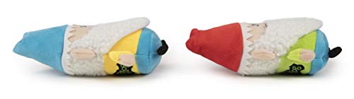 goDog (2 Count) Magical Creatures Garden Gnome Squeaky Plush Dog Toy, Chew Guard Technology - Red/Blue, Small - size: Small, style: Garden Gnomes, 2-Pack