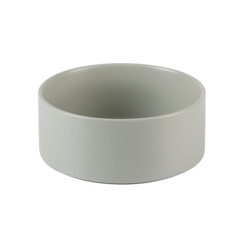Havniva 6.1” Ceramic Dog Bowls, Dog Food and Water Bowl for Small & Medium Dogs, Durable Dog Water Bowl with Non-Slip Rubber Base Large Capacity Pet Feeding Bowl - color: Matte Gray, size: 6.1 Inch