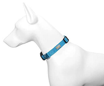 Dog Collar Light Blue Basic Dog Collars with Breathable Quick Release Nylon Pet Collar for Puppy Small Medium Large Dogs Boy - color: Light Blue, size: Small,Neck 10-14.5"(Pack of 1)