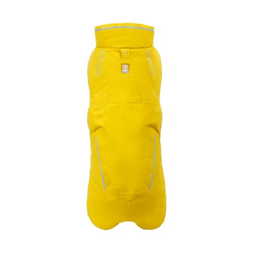 Ruffwear, Vert Dog Winter Jacket, Insulated Waterproof Dog Coat with Harness Leash Portal, Breathable Design with Leg Loops, Windproof Extended Coverage, Reflective Trim, Mineral Yellow, XX-Small - color: Mineral Yellow, size: XX-Small
