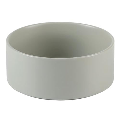Havniva 8.3” Ceramic Dog Bowls, Dog Food and Water Bowl for Large Dogs, Durable Dog Water Bowl with Non-Slip Rubber Base Large Capacity Pet Feeding Bowl - color: Matte Gray, size: 8.3 Inch