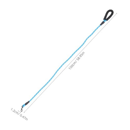 VILLCASE Heavy Duty Reflective Dog Leash with Padded Handle, 1.2cm X 150cm Nylon Rope for Outdoor Walking and Night Safety, Suitable for Small to Large Dogs