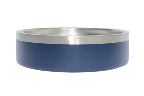 Custom Dog Bowl with Paws and Name - Engraved, Nonslip, Personalized, Custom Cat Bowl, 304 Stainless Steel, Feeding, Pet Supplies (Navy, Small -18oz) - color: Navy, size: Small -18oz