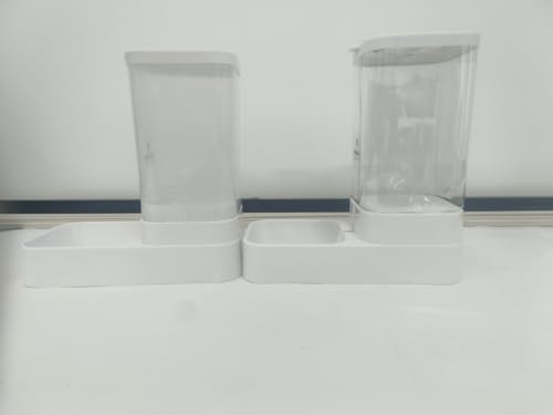 Automatic cat Feeder and Water Dispenser, Dog Food and Water Bowl Set, Gravity cat Feeder, Automatic Dog Water Dispenser, pet Feeding Station, cat Food and Water Bowl Set - Large Size (2.1kg/3.8L) - size: 2.1kg Food * 3.8L Water (large)