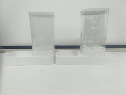 Automatic cat Feeder and Water Dispenser, Dog Food and Water Bowl Set, Gravity cat Feeder, Automatic Dog Water Dispenser, pet Feeding Station, cat Food and Water Bowl Set - Large Size (2.1kg/3.8L) - size: 2.1kg Food * 3.8L Water (large)