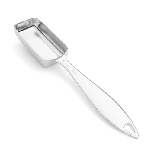 1PCS 4tsp (20ml) Single Measuring Spoon, Individual Stainless Steel Long Handle Measure Teaspoon Only - size: 4tsp|1.33tbsp|20ml|2/3oz