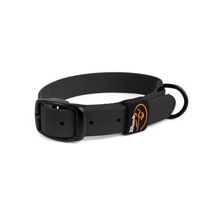 SportDOG Rugged Utility Collar – Waterproof and Stink-Proof – Premium Soft-Touch Material – Stress-Tested, Durable Hardware – Silicon Strap Keeper – Black – Medium - color: Black, size: Medium