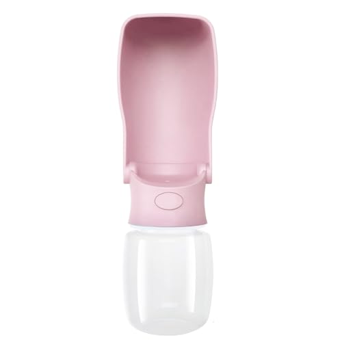 Portable Dog Water Bottle for Walking 19 OZ or 12 OZ Portable Pet Water Bottles for Puppy Small Medium Large Dogs Water Dispenser Pet Water Bowl Dog Accessories (19OZ Pink) (Pink 12 OZ) - color: Pink, size: 12OZ