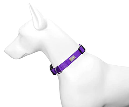 Purple Dog Collar Basic Adjustable Dog Collars for Puppy Small Medium Large Dogs Girls with Breathable Quick Release Nylon Pet Collar - color: Purple, size: Small,Neck 10-14.5"(Pack of 1)