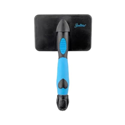 Mr. Slick Large Slicker Brush with Protected Pins to prevent cratches. Great brush for older pets, sencitive skin.