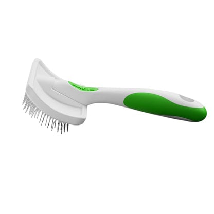 Andis 68565 Stainless-Steel Slicker Brush for Dogs and Cats - Durable and Lightweight Grooming Tool for All Breeds and Fur Lengths, Reduces Shedding and Promotes Hair Growth - Medium, Green