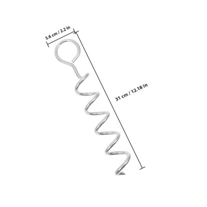 TOYANDONA Spiral Dog Ground Anchor Heavy Duty Steel Dog Tie Out Stake with Handle Portable Outdoor Pet Ground Stake for Camping and Yard Tethering