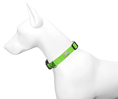 Dog Collar Green Basic Dog Collars with Breathable Quick Release Nylon Pet Collar for Puppy Small Medium Large Dogs Boy Girl - color: Green, size: Small,Neck 10-14.5"(Pack of 1)