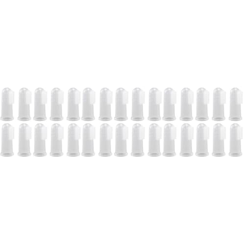 60pcs Silicone Finger Toothbrushes for Dogs Cats Gentle Oral Massagers for Teeth Cleaning Gum Care for Puppies and Kittens Food-Grade Safe