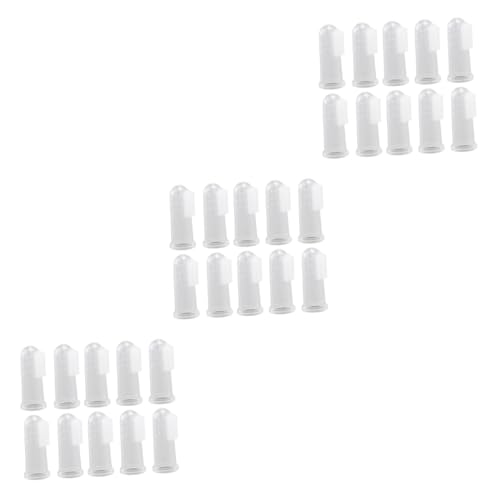 60pcs Silicone Finger Toothbrushes for Dogs Cats Gentle Oral Massagers for Teeth Cleaning Gum Care for Puppies and Kittens Food-Grade Safe