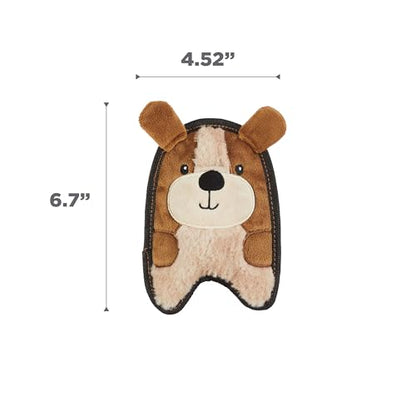 Outward Hound Durablez Tough Plush Squeaky Dog Toy, Puppy, Brown, XS - color: Puppy, size: X-Small