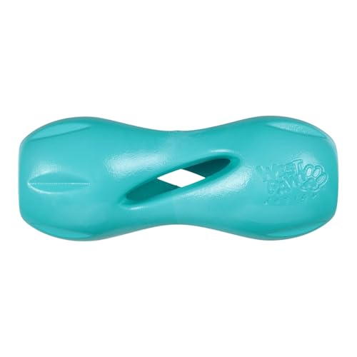 WEST PAW Qwizl Durable Zogoflex Dog Puzzle Toy for Mental Stimulation, and Enrichment - Treat Dispensing for Bully Sticks and Dental Sticks - Dishwasher Safe - Made in USA - Small - Teal - color: Teal, size: Small